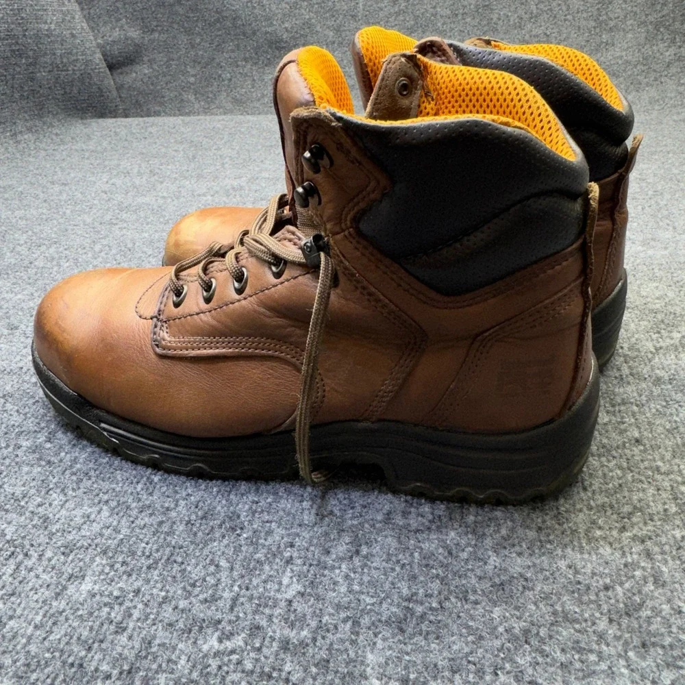 Timberland PRO Titan Mens 12W Brown Leather Safety Toe Work Boots Gorpcore Work